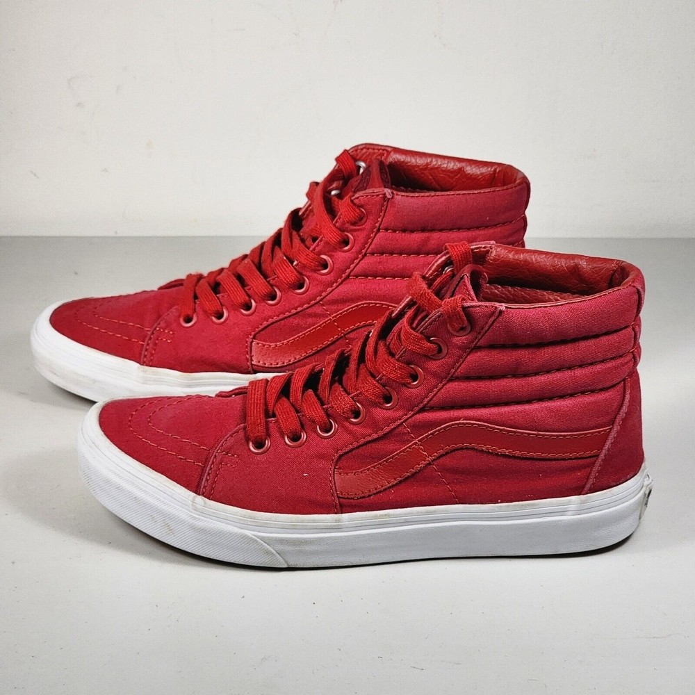 Vans SK8 UNISEX Hi Mono Canvas Red Chili Pepper Women's Size 8.5 - Men's Size 7.